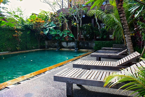 The pool at our ($35/night) guest house in Ubud