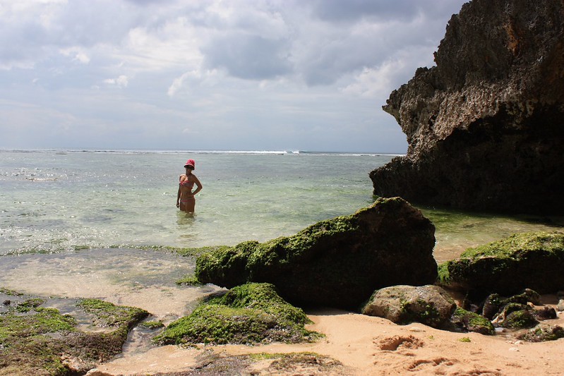 enjoying our secret beach