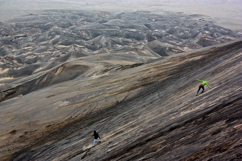 sliding down the scree