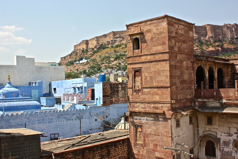 Blue city and the Mehrangarh Fort, one of the largest in India Blue city and the Mehrangarh Fort, one of the largest in India