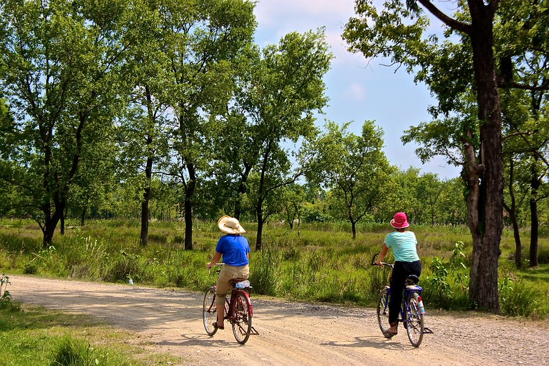 Biking around Lumbini Biking around Lumbini