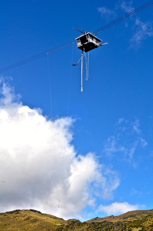 Jumping sky high at AJ Hackett's Nevis Bungy Jump Jumping sky high at AJ Hackett's Nevis Bungy Jump