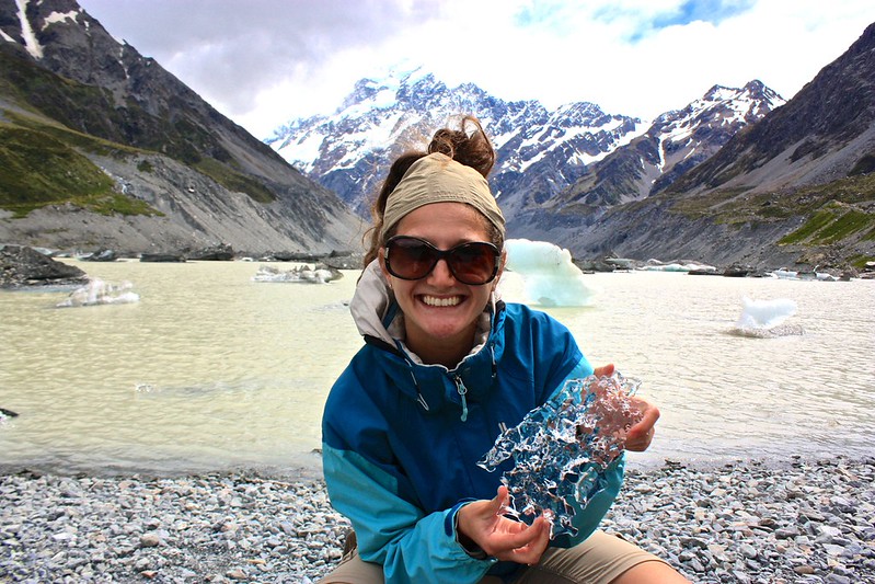 Glacier in front of Mt. Cook Glacier in front of Mt. Cook
