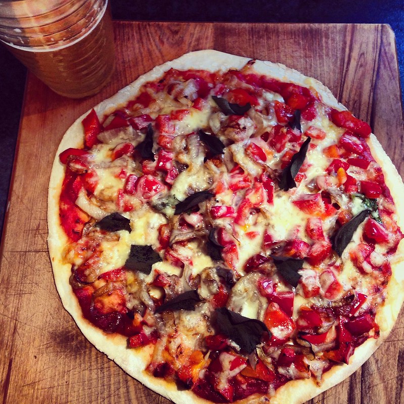 pizza made with fresh ingredients from the Dunedin farmers market pizza made with fresh ingredients from the Dunedin farmers market