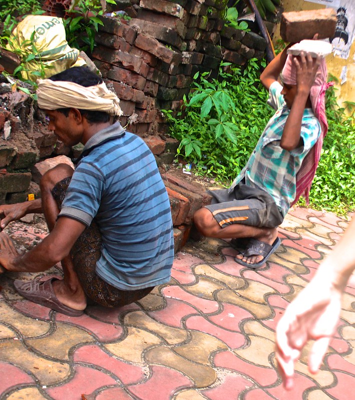 workers on the streets of Kolkata workers on the streets of Kolkata