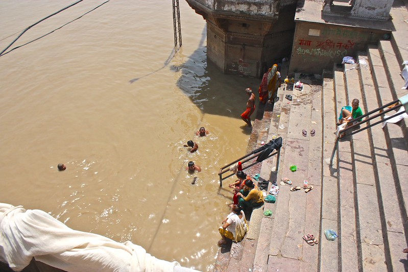 bathing in the Ganges bathing in the Ganges