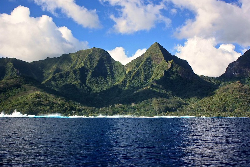 Moorea from whale watching boat