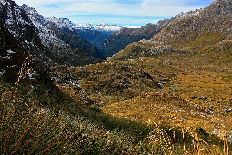 View back of where we came from. Routeburn Track View back of where we came from. Routeburn Track