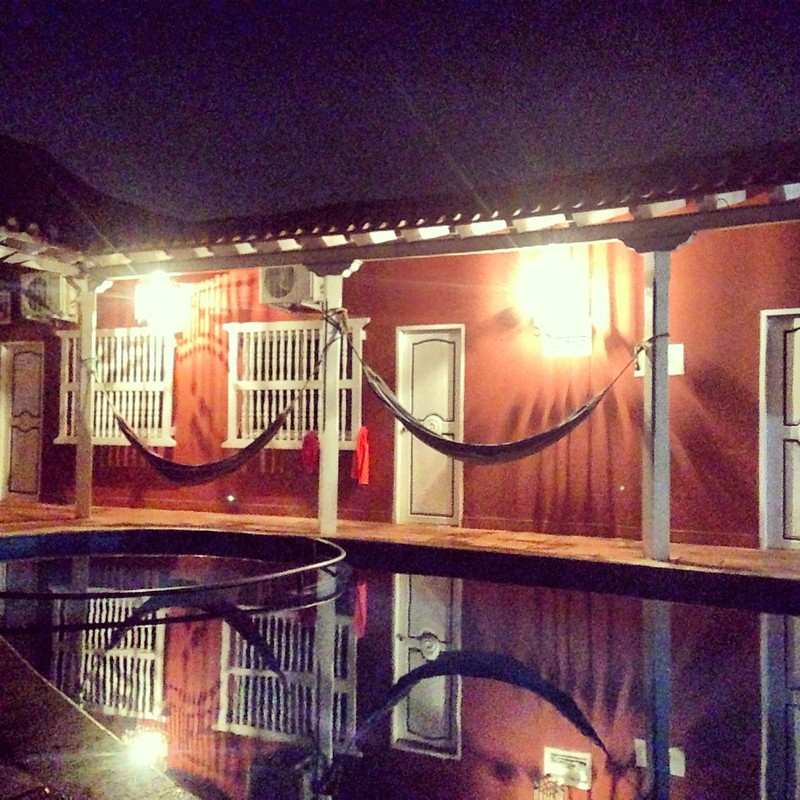 The pool at Casa Relax at night The pool at Casa Relax at night