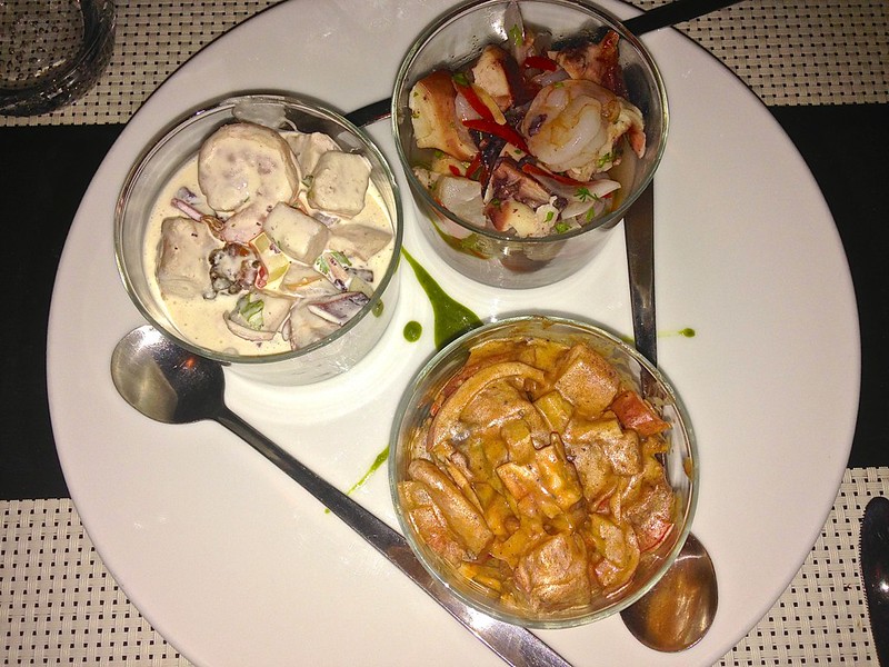 Ceviche trio at Salou, Cartagena. Best Ceviche ever. Ceviche trio at Salou, Cartagena. Best Ceviche ever.