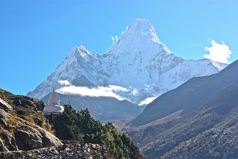 Mt. Amadablam and its famous Gompa Mt. Amadablam and its famous Gompa