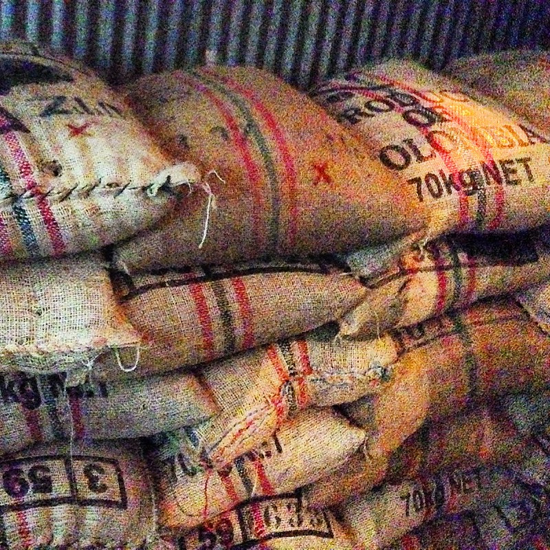 Filled La Victoria coffee bags