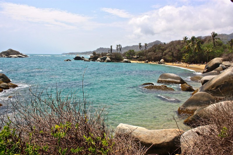 looking back at La Aranilla as we hike to another beach looking back at La Aranilla as we hike to another beach