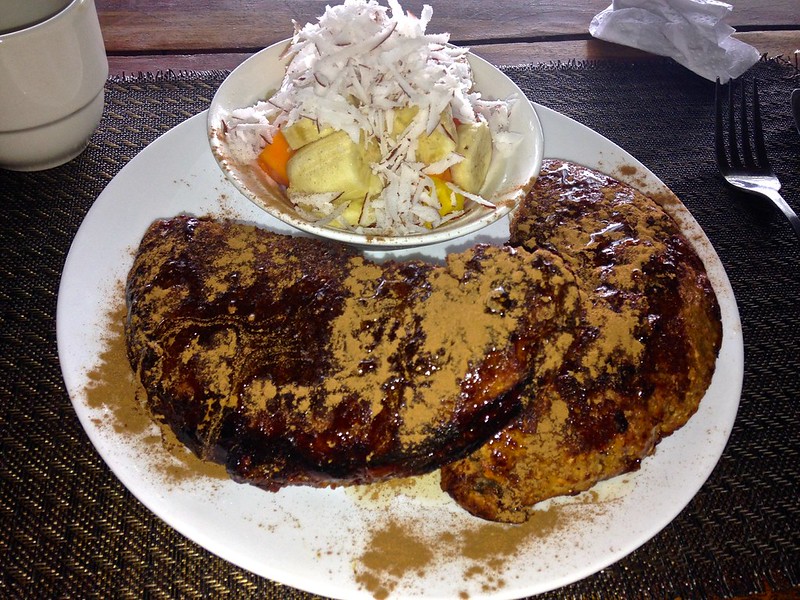 The largest pancake we've ever seen. Possibly what makes La Sirena most famous for their large breakfasts! Very rich, very yummy! The largest pancake we've ever seen. Possibly what makes La Sirena most famous for their large breakfasts! Very rich, very yummy!