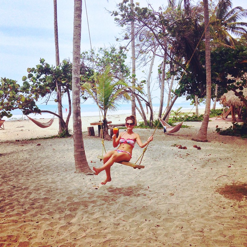 Enjoying a juice and swing at La Sirena Palomino Enjoying a juice and swing at La Sirena Palomino