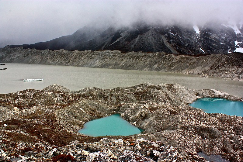 Glacial lakes on the way to Island Peak Base Camp Glacial lakes on the way to Island Peak Base Camp