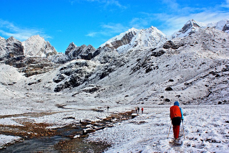 The trail to Cho La Pass