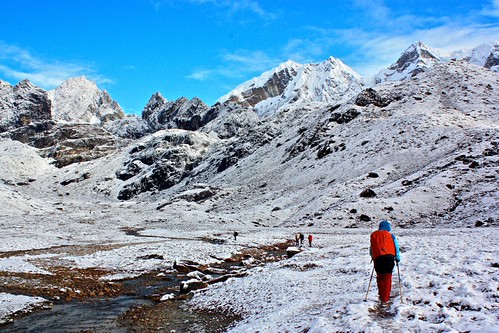 The trail to Cho La Pass