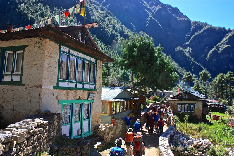 but the crowds are thick now that we are back on the main Everest Base Camp route and we have reached high season but the crowds are thick now that we are back on the main Everest Base Camp route and we have reached high season