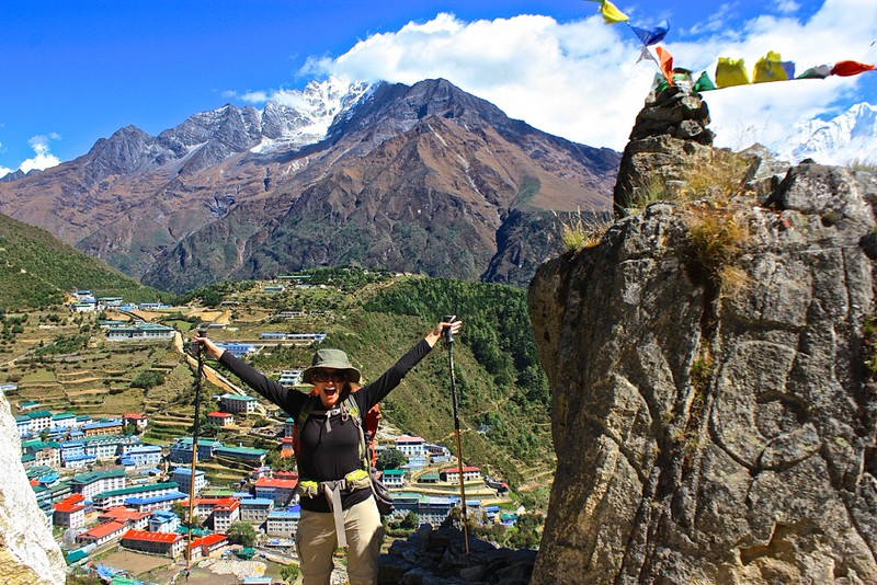 we made it back to Namche Baazar!! we made it back to Namche Baazar!!