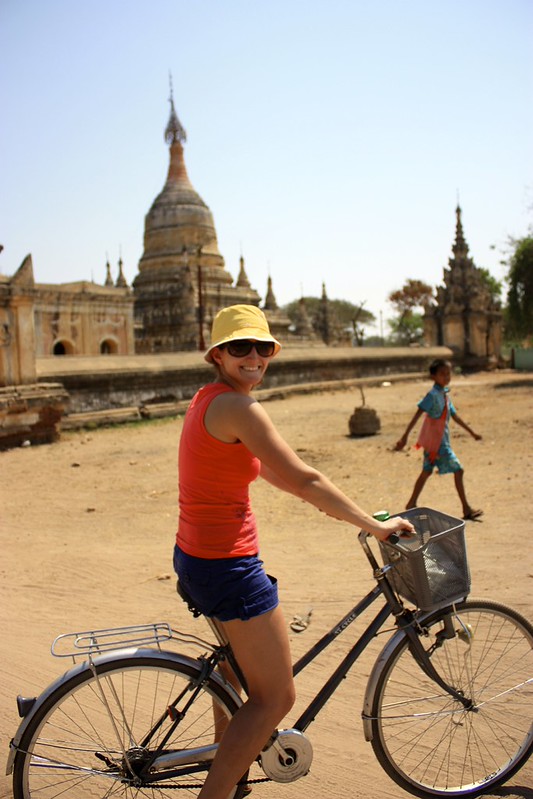 Biking was a popular way to get around Bagan. Although it's not recommended for the day.