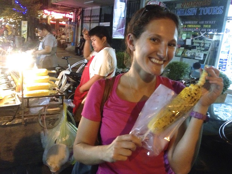 Lina craved corn. Lina gets corn. Lina craved corn. Lina gets corn.