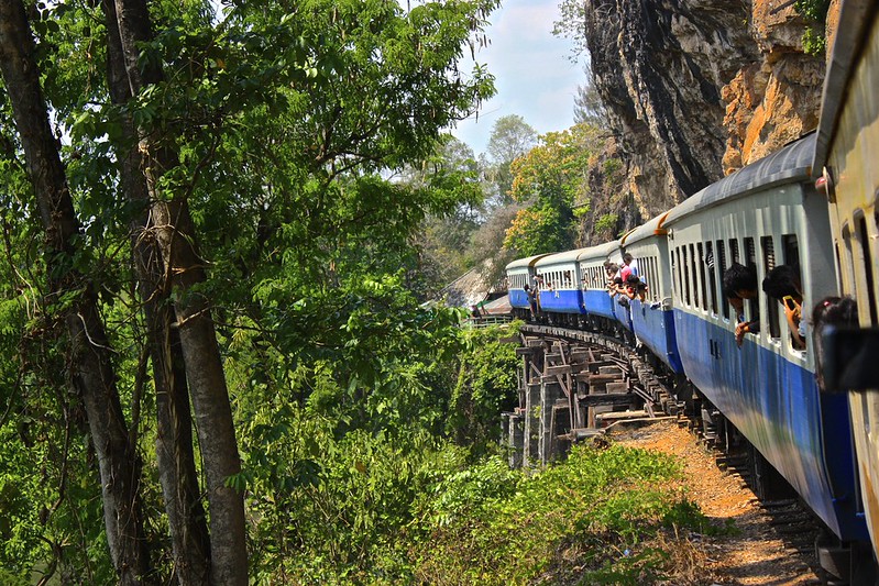 going over Thamkrasae bridge