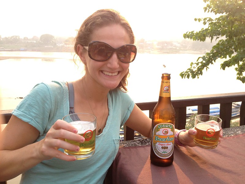 First beer in Laos!