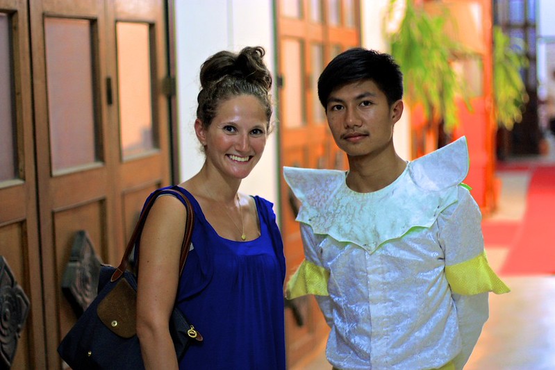 Lina with one of the monkies