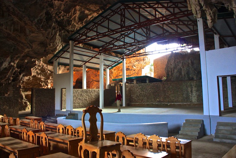 a theater was built into elephant cave a theater was built into elephant cave