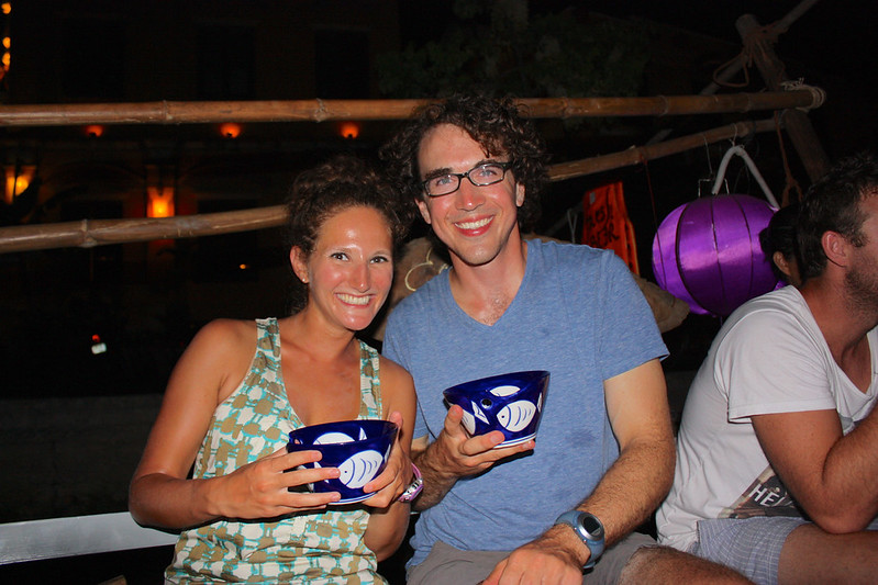 Drinking beer from huge bowls for 10,000 dong! Oh... on a boat, listening to live music. Love Hoi An Drinking beer from huge bowls for 10,000 dong! Oh... on a boat, listening to live music. Love Hoi An