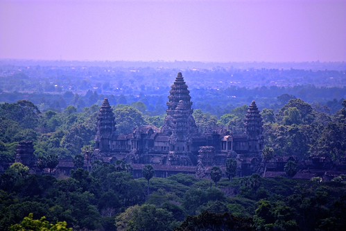 view of Angkor Wat from Phnom Bakheng