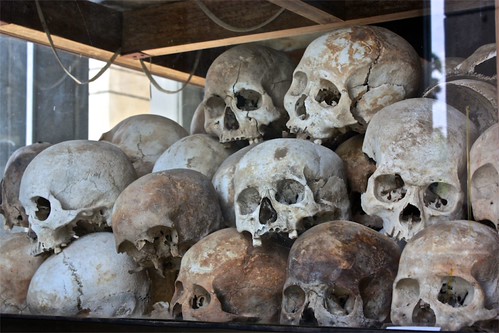 skulls of exhumed victims