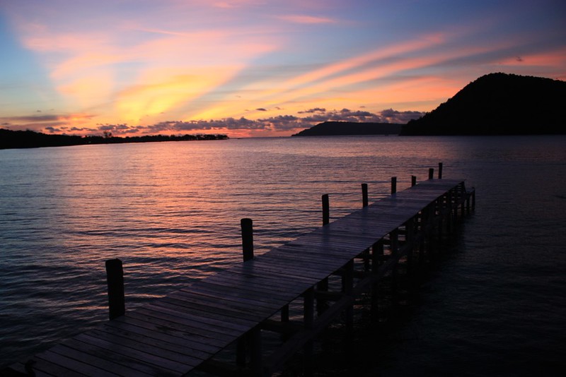 sunset on Koh Rong Samloem sunset on Koh Rong Samloem
