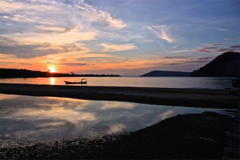 sunset on Koh Rong Samloem sunset on Koh Rong Samloem