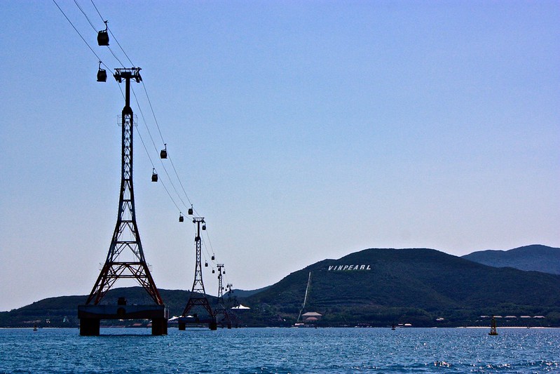 Vinpearl from afar… you can get there by gondola or express boat Vinpearl from afar… you can get there by gondola or express boat