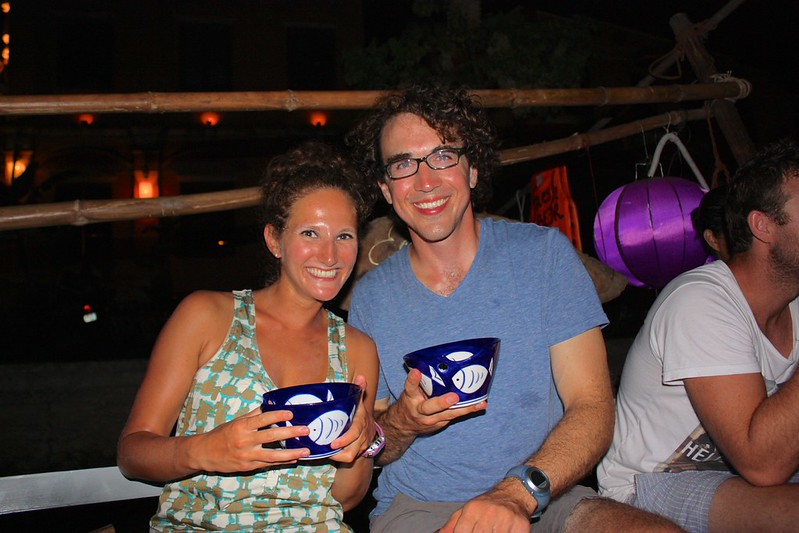 Enjoying Bia Hoi on a boat in Hoi An Enjoying Bia Hoi on a boat in Hoi An