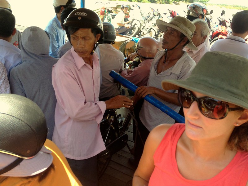 On the ferry to Cam Kim island across from Hoi An On the ferry to Cam Kim island across from Hoi An