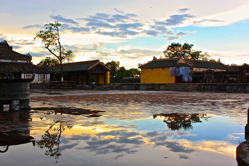 a bad drainage system paints a beautiful picture in the Citadel after it rains