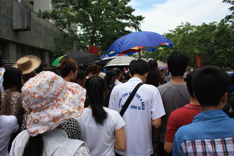 At the back of the line for the Ho Chi Minh Mausoleum At the back of the line for the Ho Chi Minh Mausoleum