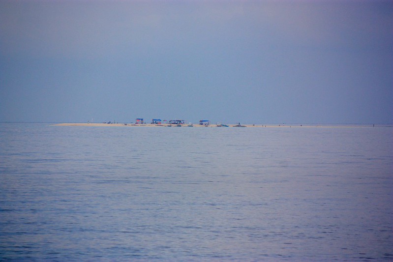 white island in the distance