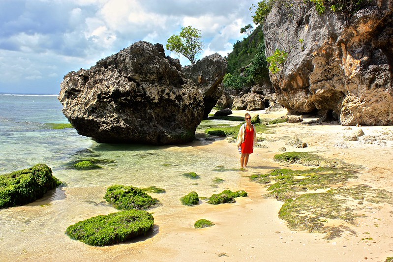 Hanging out at a secluded beach on Padang Padang, Bali Hanging out at a secluded beach on Padang Padang, Bali
