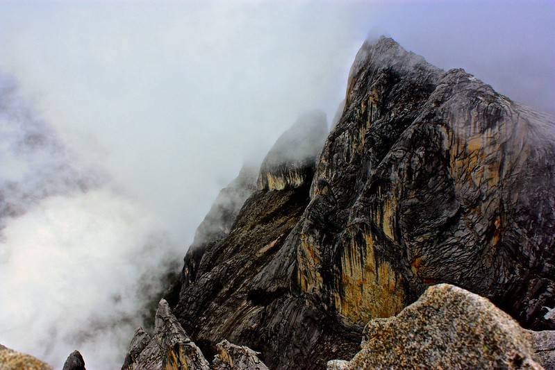 looking down from the peak looking down from the peak